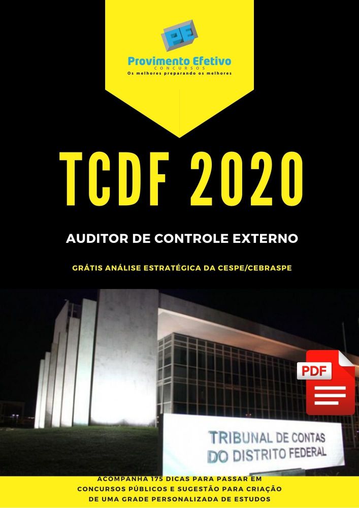 Provimento Efetivo Concursos Apostila Tc Df Auditor De Controle Externo