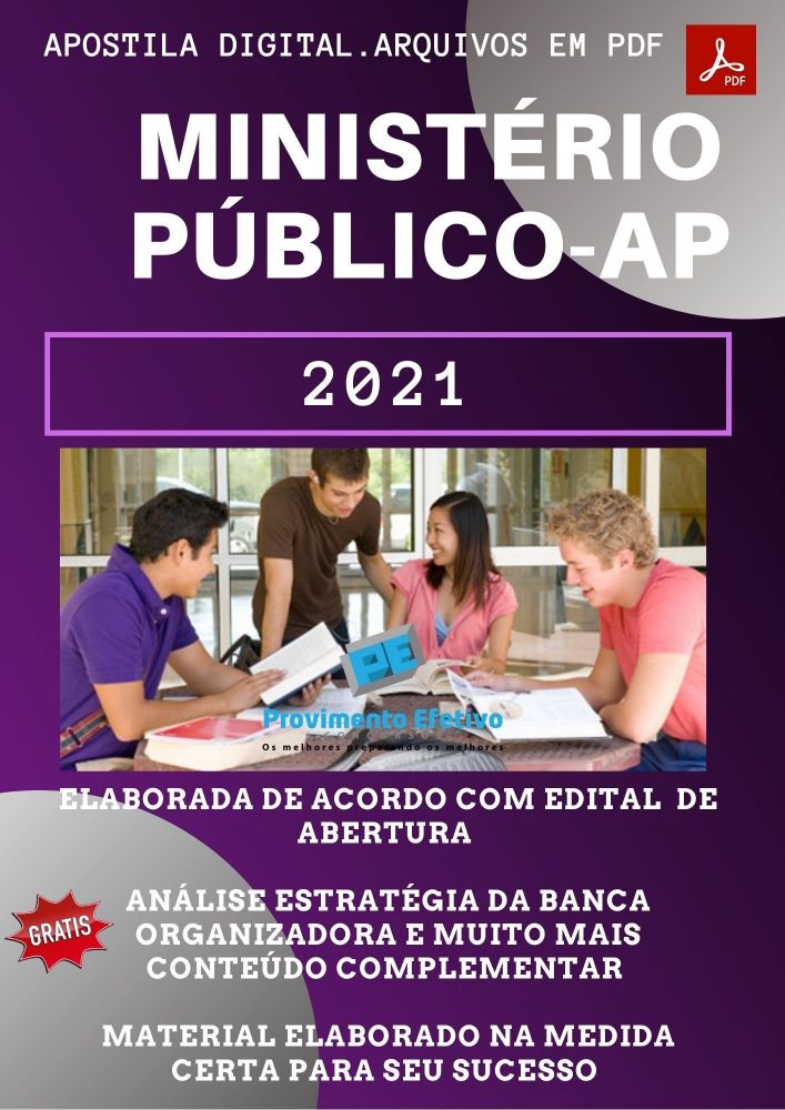 Provimento Efetivo Concursos Apostila Concurso MP AP 2021 Analista