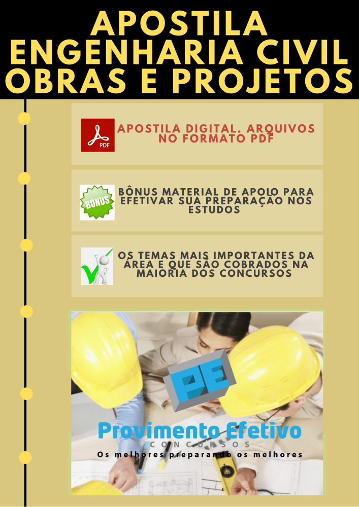 Provimento Efetivo Concursos Apostila Do Engenheiro Civil Concursos