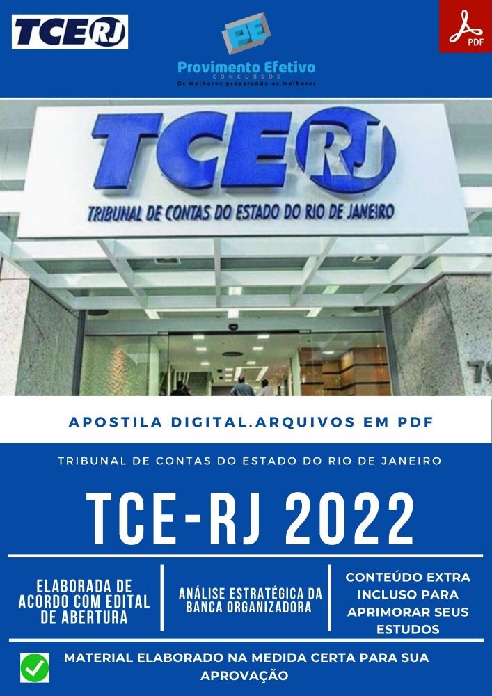 Provimento Efetivo Concursos Apostila TCE RJ 2022 Tecnologia Da