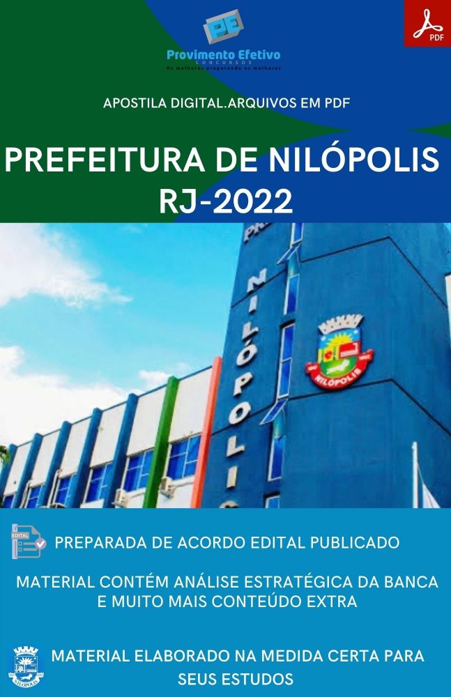 Provimento Efetivo Concursos Apostila Prefeitura Nilópolis RJ BIÓLOGO