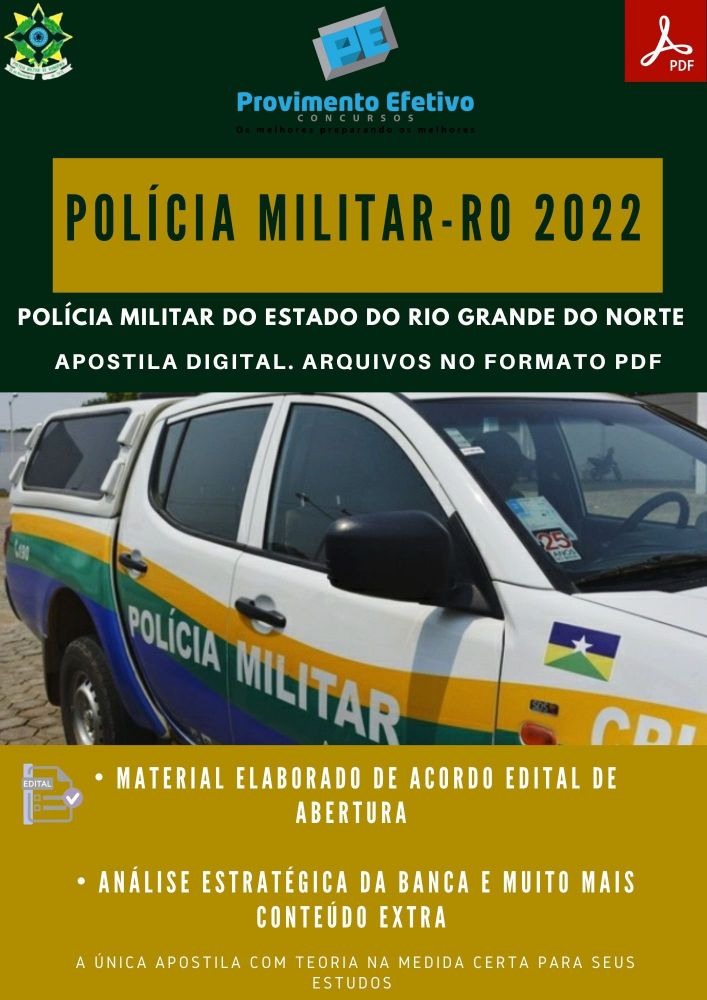 Provimento Efetivo Concursos - Apostila Policia Militar RO Oficial ...